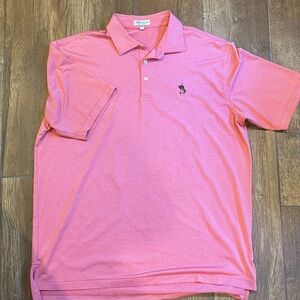 Peter Millar Men's Coral Pink Performance Polo